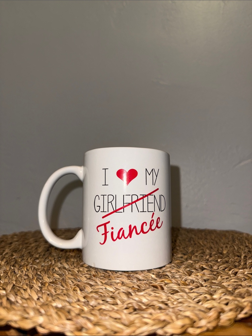 I Love My Fiancée White Ceramic Mug